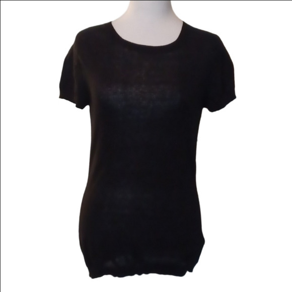 💙🌺 Banana Republic Black T-Shirt With Small Pocket - Picture 8 of 10